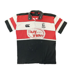Vintage Canterbury of New Zealand Striped Rugby Shirt Size L
